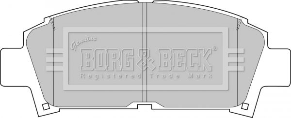 BORG & BECK Комплект тормозных колодок, дисковый тормоз BBP1440